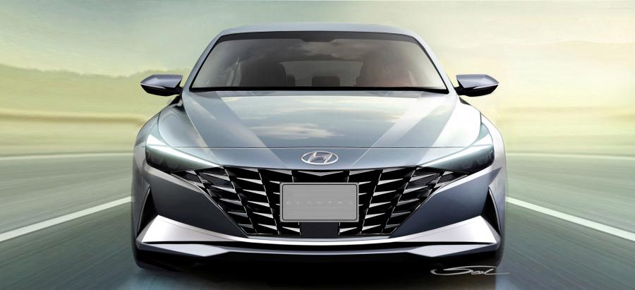 Эскиз Hyundai Elantra (CN7) 2020 года  (NA) (фото 56 из 67)